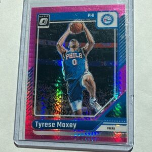 2024-25 Panini Optic Tyrese Maxey Pink Prizm Philadelphia 76ers Card Mint